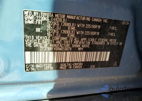 2024 Toyota Rav4 Se from USA, damaged, VIN 2T3T6RFV6RW059078